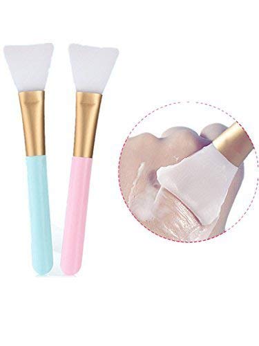 2 PCS Silicone Face Mask Brush,Mask Beauty Tool Soft Silicone Facial Mud Mask Applicator Brush Hairless Body Lotion And Body Butter Applicator Tools Pastel