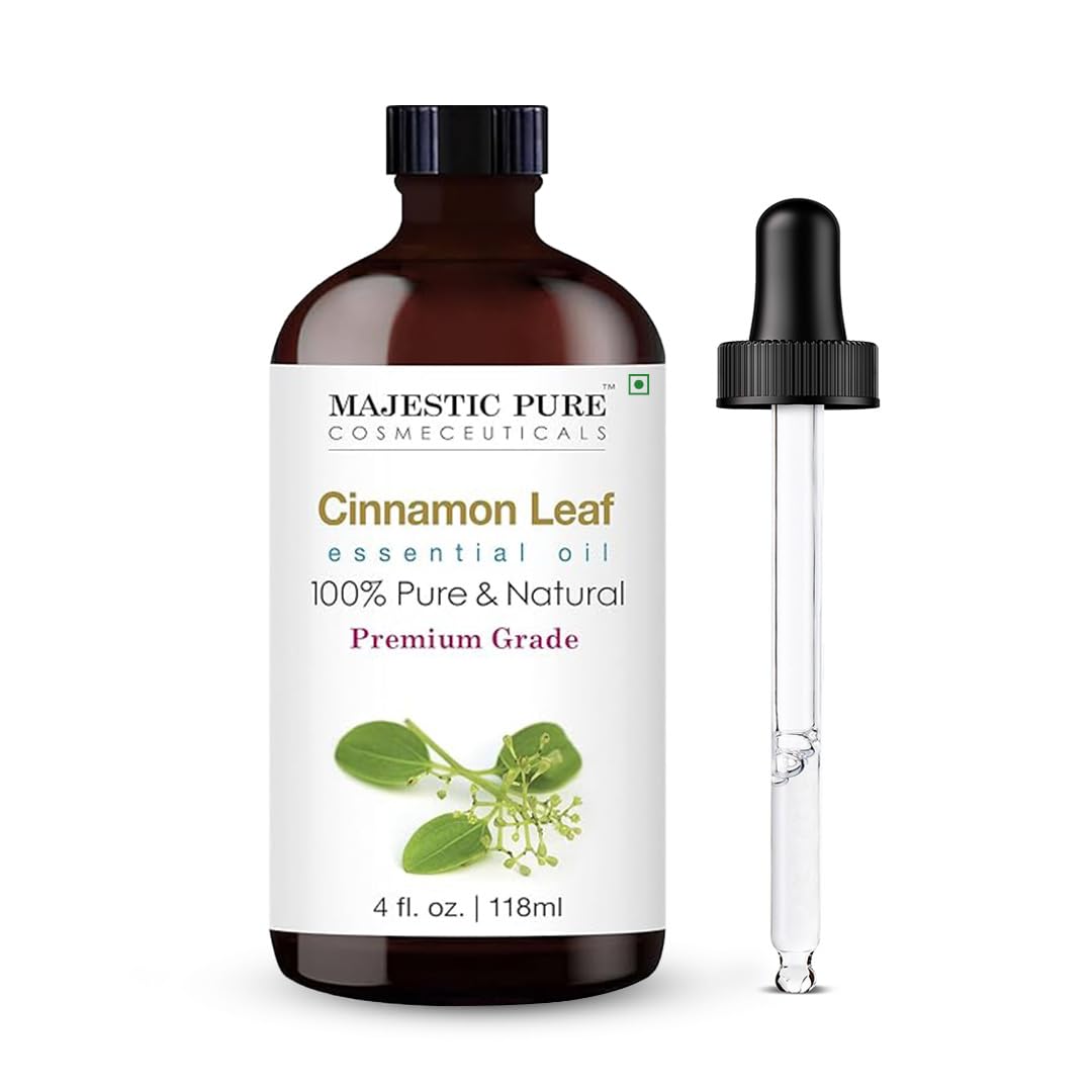 Majestic Pure Essential Oil with Glass Dropper - 100% Pure and Natural - Essential Oils for Diffuser, Aromatherapy, Soap and Candle Making, Tea Tree Essential Oil, Tea Tree Oil, 4 Fl Oz