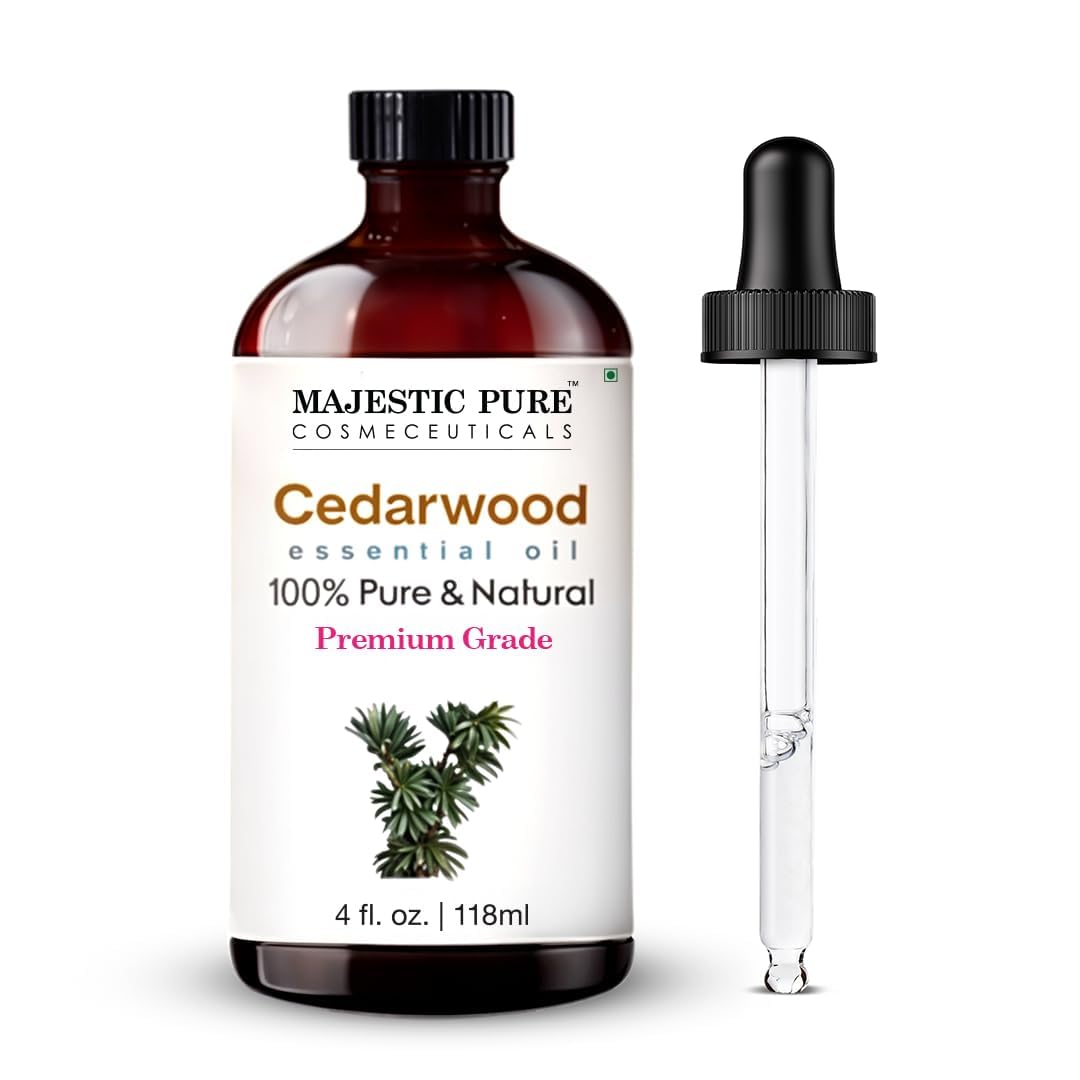 Majestic Pure Essential Oil with Glass Dropper - 100% Pure and Natural - Essential Oils for Diffuser, Aromatherapy, Soap and Candle Making, Tea Tree Essential Oil, Tea Tree Oil, 4 Fl Oz