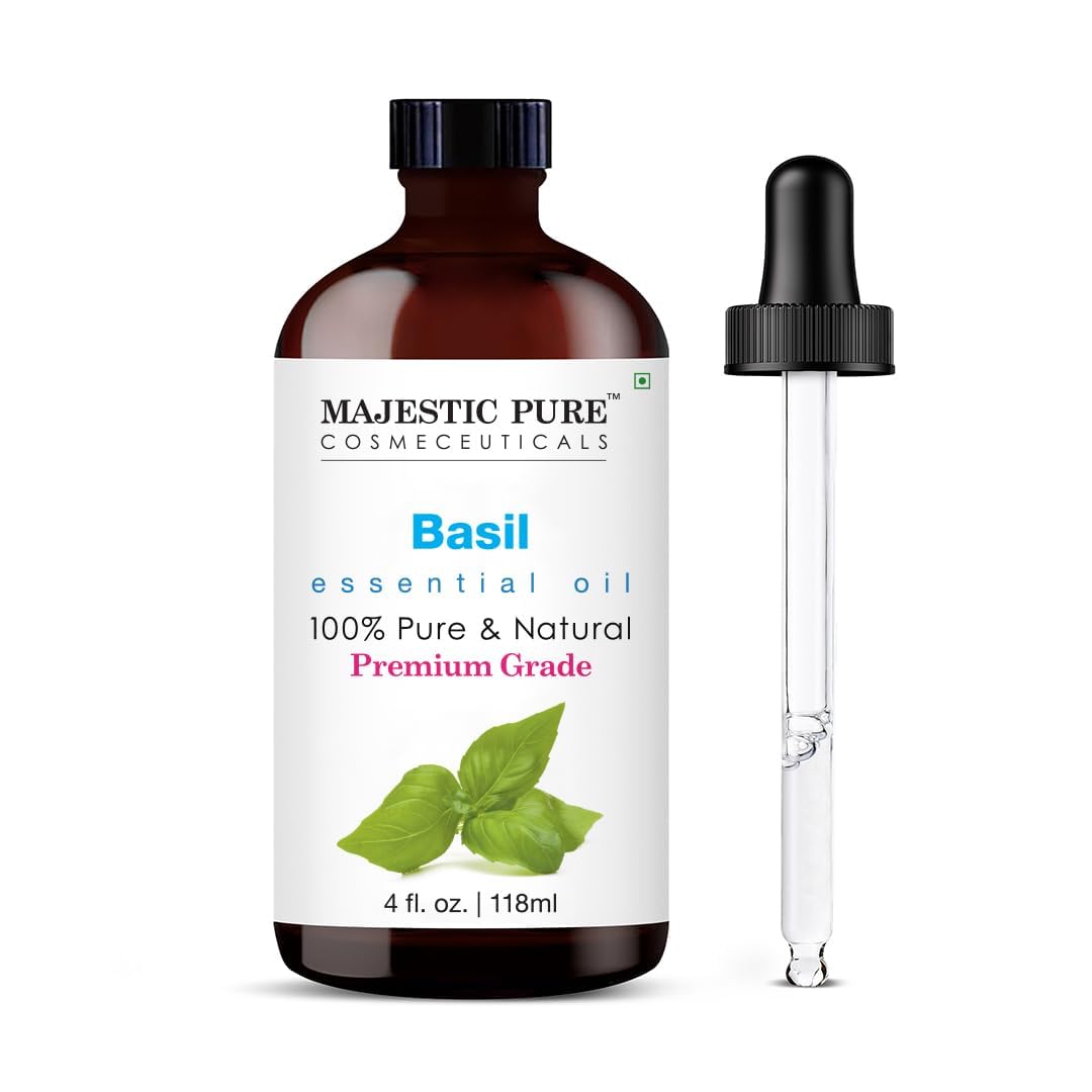 Majestic Pure Essential Oil with Glass Dropper - 100% Pure and Natural - Essential Oils for Diffuser, Aromatherapy, Soap and Candle Making, Tea Tree Essential Oil, Tea Tree Oil, 4 Fl Oz