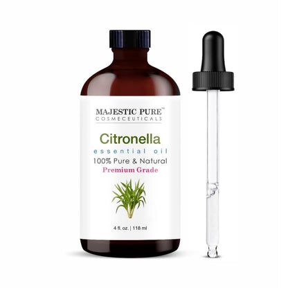 Majestic Pure Essential Oil with Glass Dropper - 100% Pure and Natural - Essential Oils for Diffuser, Aromatherapy, Soap and Candle Making, Tea Tree Essential Oil, Tea Tree Oil, 4 Fl Oz