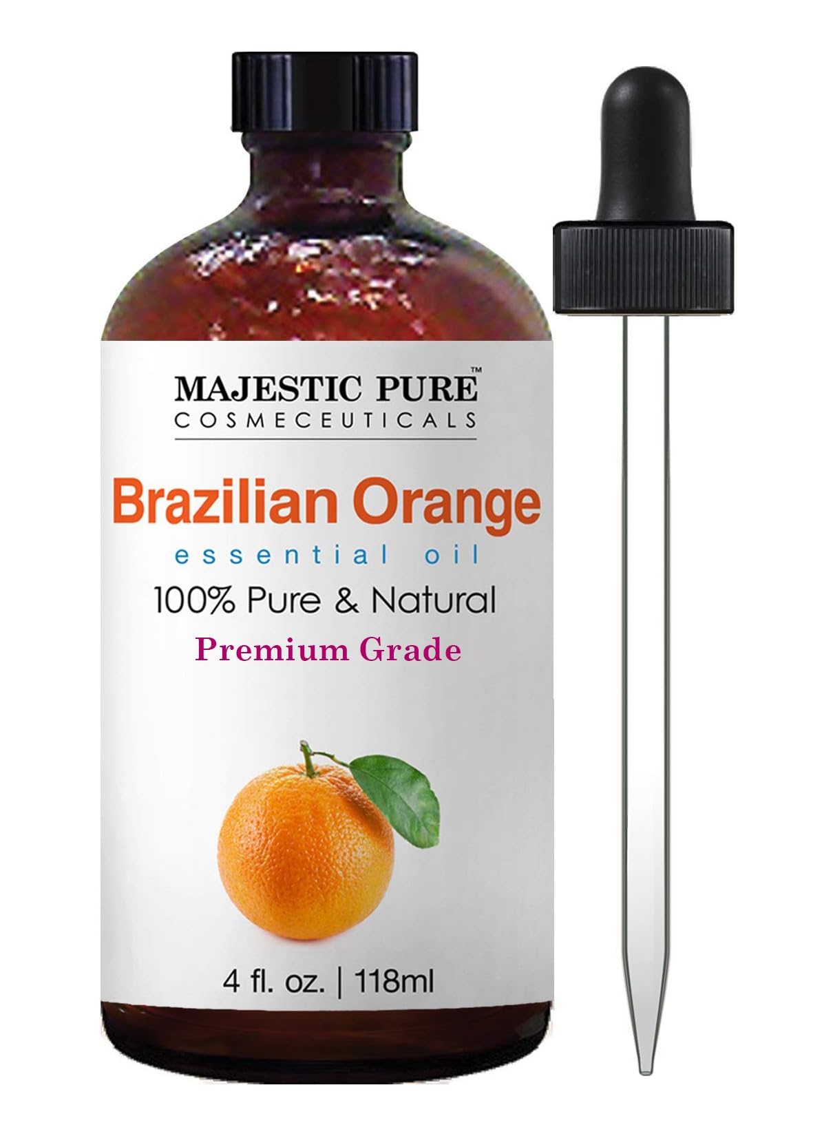 Majestic Pure Essential Oil with Glass Dropper - 100% Pure and Natural - Essential Oils for Diffuser, Aromatherapy, Soap and Candle Making, Tea Tree Essential Oil, Tea Tree Oil, 4 Fl Oz