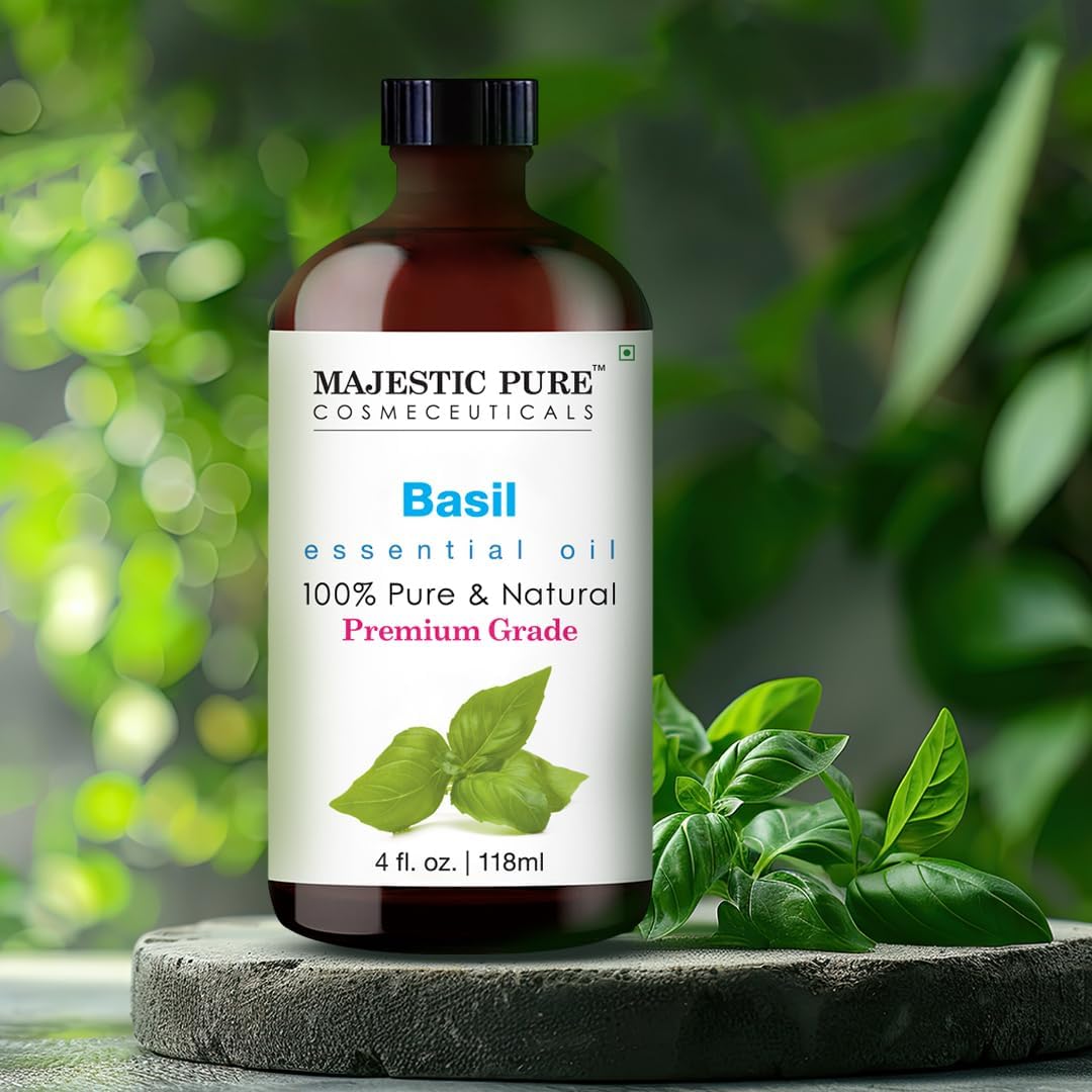 Majestic Pure Essential Oil with Glass Dropper - 100% Pure and Natural - Essential Oils for Diffuser, Aromatherapy, Soap and Candle Making, Tea Tree Essential Oil, Tea Tree Oil, 4 Fl Oz