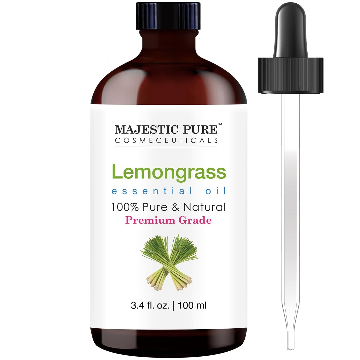Majestic Pure Essential Oil with Glass Dropper - 100% Pure and Natural - Essential Oils for Diffuser, Aromatherapy, Soap and Candle Making, Tea Tree Essential Oil, Tea Tree Oil, 4 Fl Oz