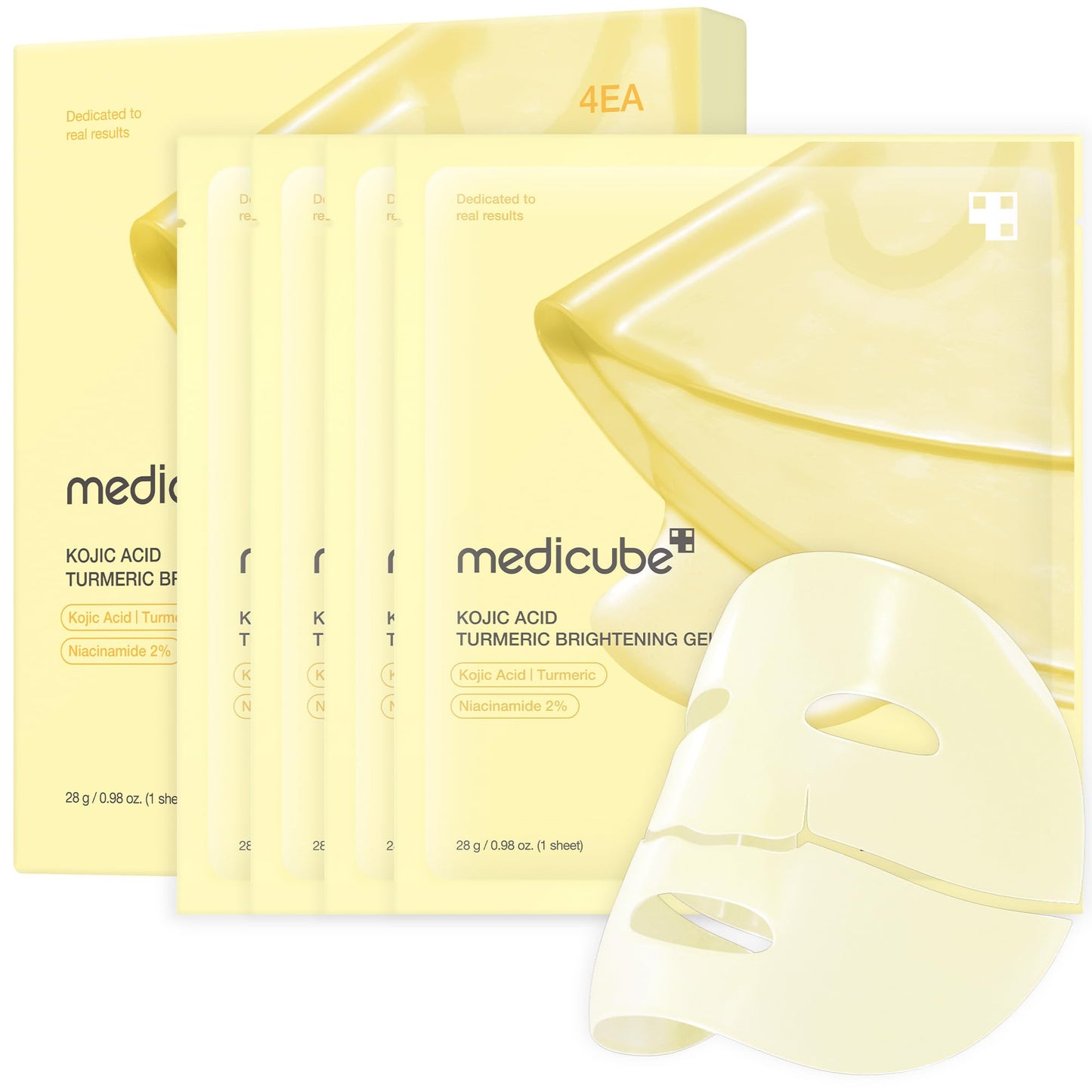 medicube Jelly Gel Mask with Salmon DNA PDRN Pink Collagen | Overnight Face Mask for Glass Glow Skin | Elasticity, Hydrating, Firming and Moisturizing | Korean Skincare, 28g x 4ea