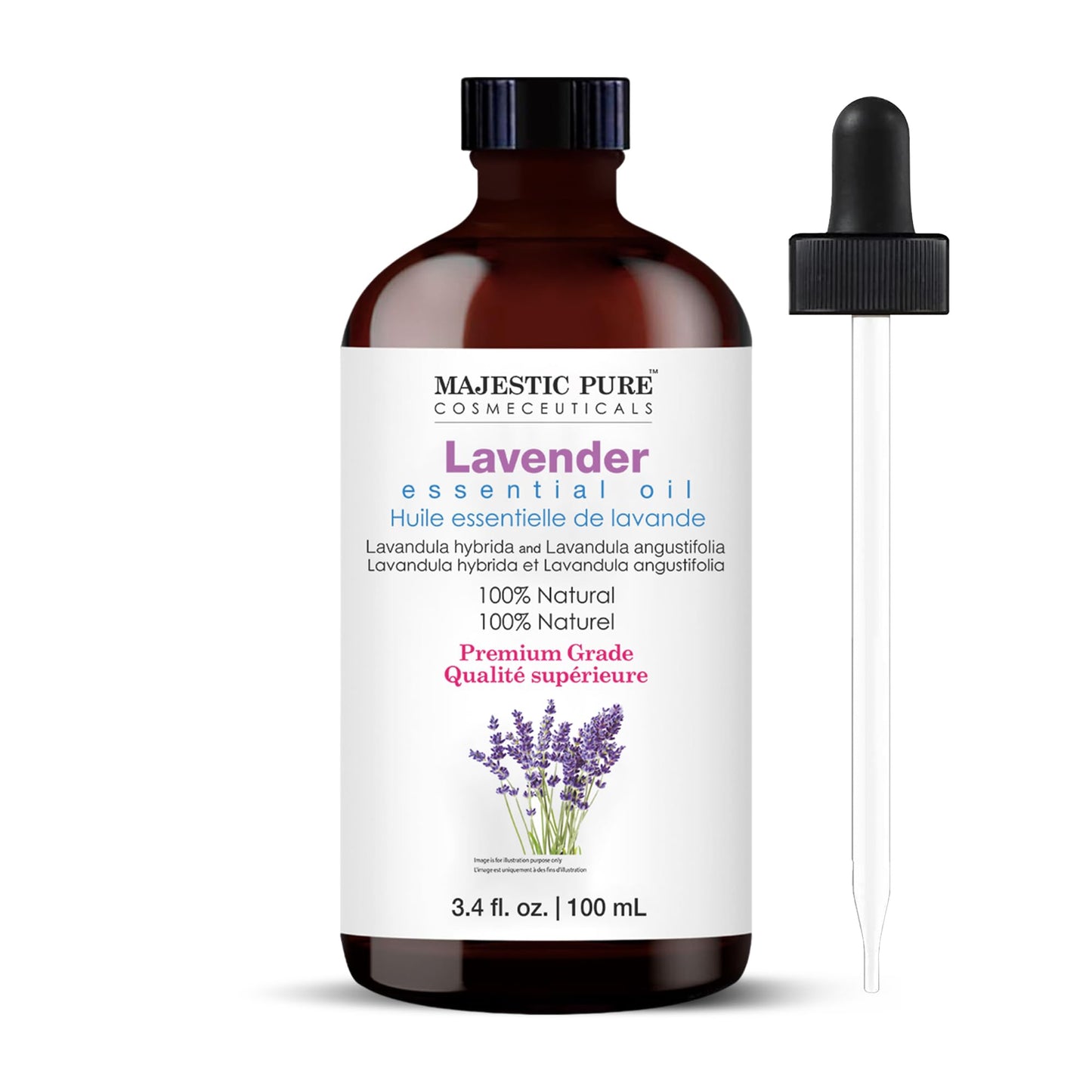 Majestic Pure Essential Oil with Glass Dropper - 100% Pure and Natural - Essential Oils for Diffuser, Aromatherapy, Soap and Candle Making, Tea Tree Essential Oil, Tea Tree Oil, 4 Fl Oz