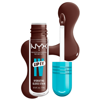 NYX PROFESSIONAL MAKEUP Lip IV Hydrating Glossy Lip Stain with 12HR Hydration - Drippin In Rose (Pink)