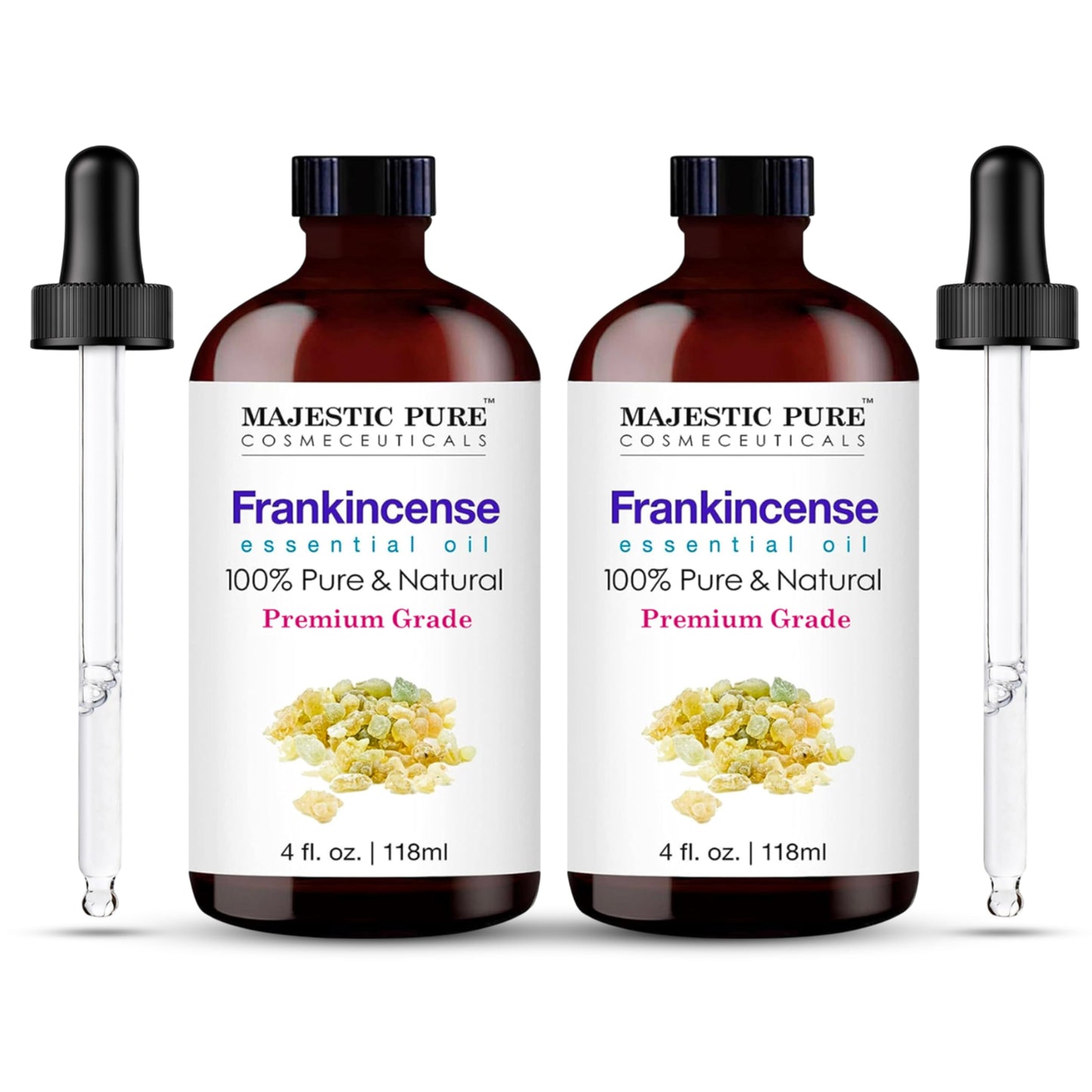 Majestic Pure Essential Oil with Glass Dropper - 100% Pure and Natural - Essential Oils for Diffuser, Aromatherapy, Soap and Candle Making, Tea Tree Essential Oil, Tea Tree Oil, 4 Fl Oz