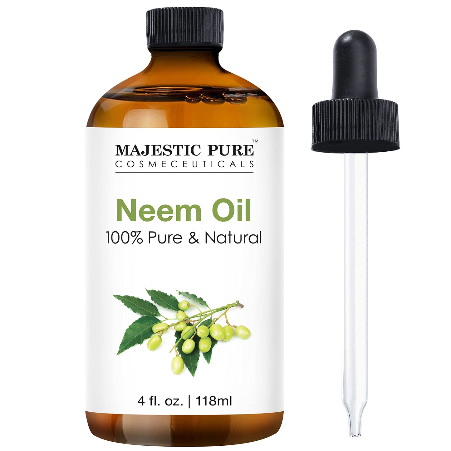Majestic Pure Essential Oil with Glass Dropper - 100% Pure and Natural - Essential Oils for Diffuser, Aromatherapy, Soap and Candle Making, Tea Tree Essential Oil, Tea Tree Oil, 4 Fl Oz