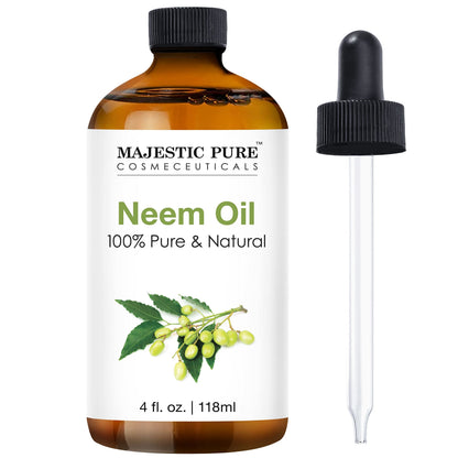 Majestic Pure Essential Oil with Glass Dropper - 100% Pure and Natural - Essential Oils for Diffuser, Aromatherapy, Soap and Candle Making, Tea Tree Essential Oil, Tea Tree Oil, 4 Fl Oz
