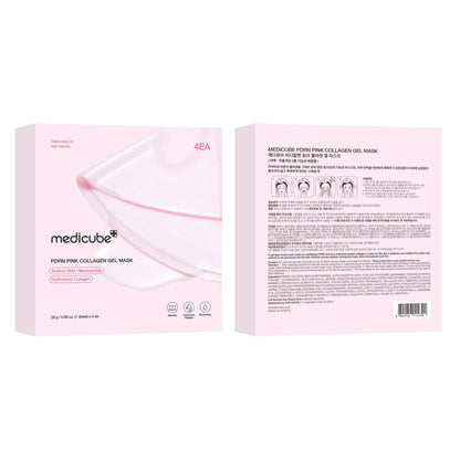 medicube Jelly Gel Mask with Salmon DNA PDRN Pink Collagen | Overnight Face Mask for Glass Glow Skin | Elasticity, Hydrating, Firming and Moisturizing | Korean Skincare, 28g x 4ea