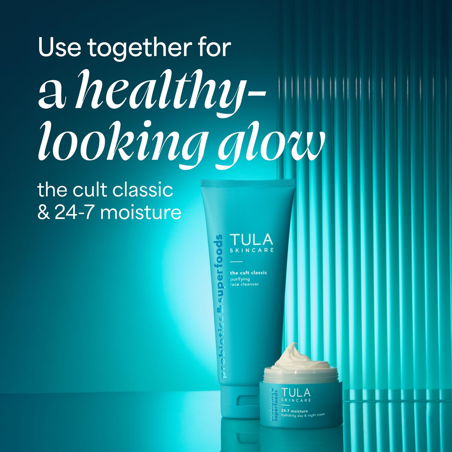 TULA Skincare 24-7 Hydrating Day & Night Cream, Anti-Aging Face Moisturizer for Dryness & Dullness with Prebiotic Extracts & Hyaluronic Acid