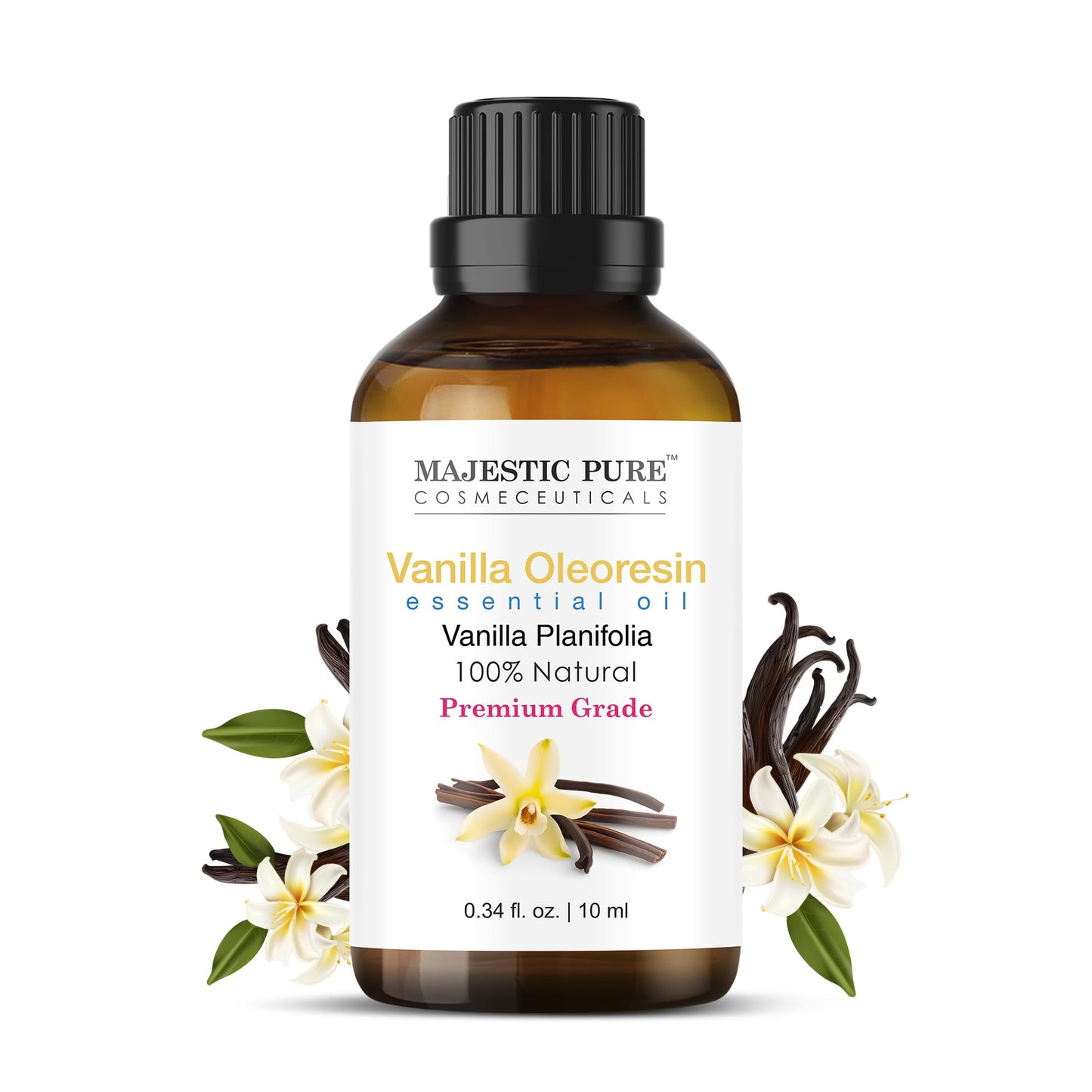 Majestic Pure Essential Oil with Glass Dropper - 100% Pure and Natural - Essential Oils for Diffuser, Aromatherapy, Soap and Candle Making, Tea Tree Essential Oil, Tea Tree Oil, 4 Fl Oz