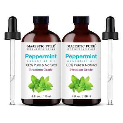 Majestic Pure Essential Oil with Glass Dropper - 100% Pure and Natural - Essential Oils for Diffuser, Aromatherapy, Soap and Candle Making, Tea Tree Essential Oil, Tea Tree Oil, 4 Fl Oz