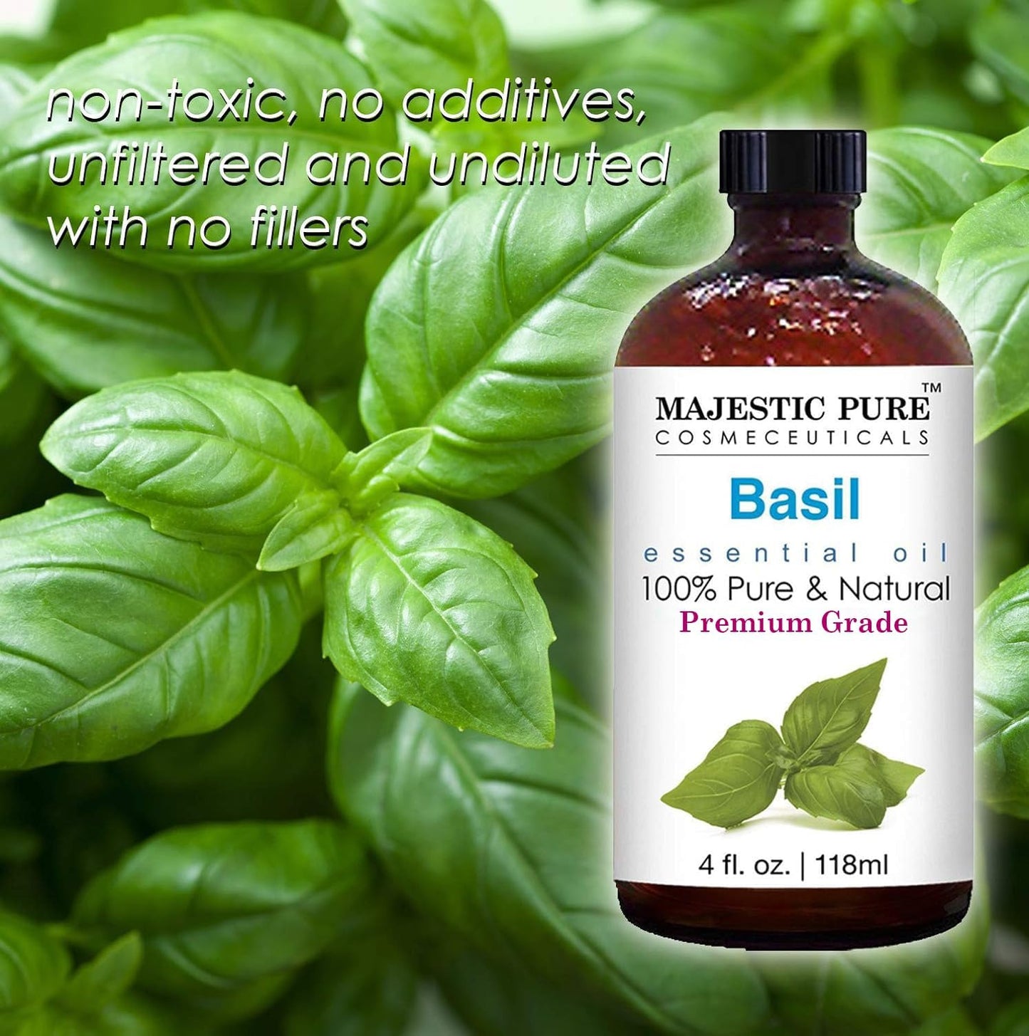 Majestic Pure Essential Oil with Glass Dropper - 100% Pure and Natural - Essential Oils for Diffuser, Aromatherapy, Soap and Candle Making, Tea Tree Essential Oil, Tea Tree Oil, 4 Fl Oz
