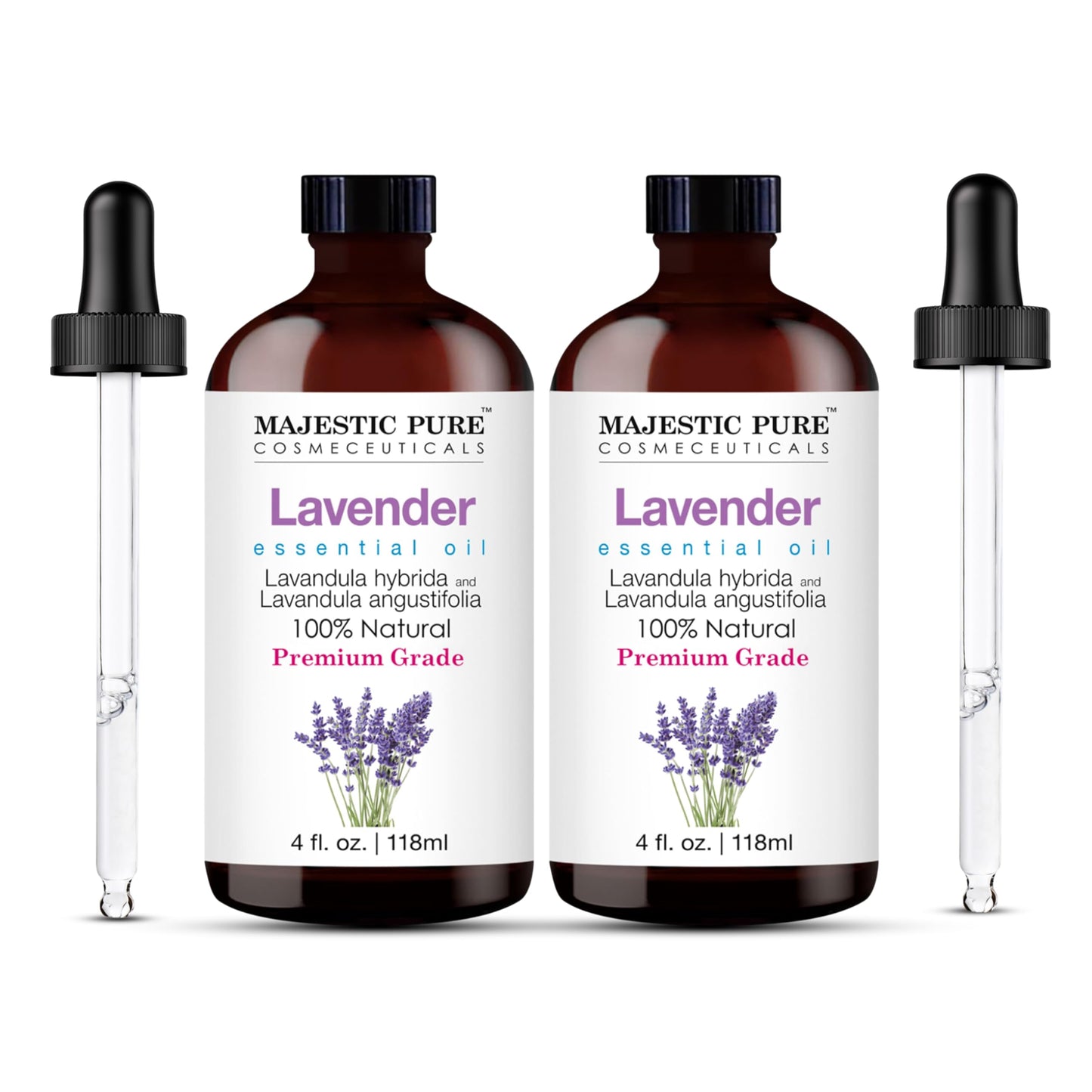 Majestic Pure Essential Oil with Glass Dropper - 100% Pure and Natural - Essential Oils for Diffuser, Aromatherapy, Soap and Candle Making, Tea Tree Essential Oil, Tea Tree Oil, 4 Fl Oz