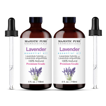 Majestic Pure Essential Oil with Glass Dropper - 100% Pure and Natural - Essential Oils for Diffuser, Aromatherapy, Soap and Candle Making, Tea Tree Essential Oil, Tea Tree Oil, 4 Fl Oz