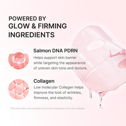 medicube Jelly Gel Mask with Salmon DNA PDRN Pink Collagen | Overnight Face Mask for Glass Glow Skin | Elasticity, Hydrating, Firming and Moisturizing | Korean Skincare, 28g x 4ea
