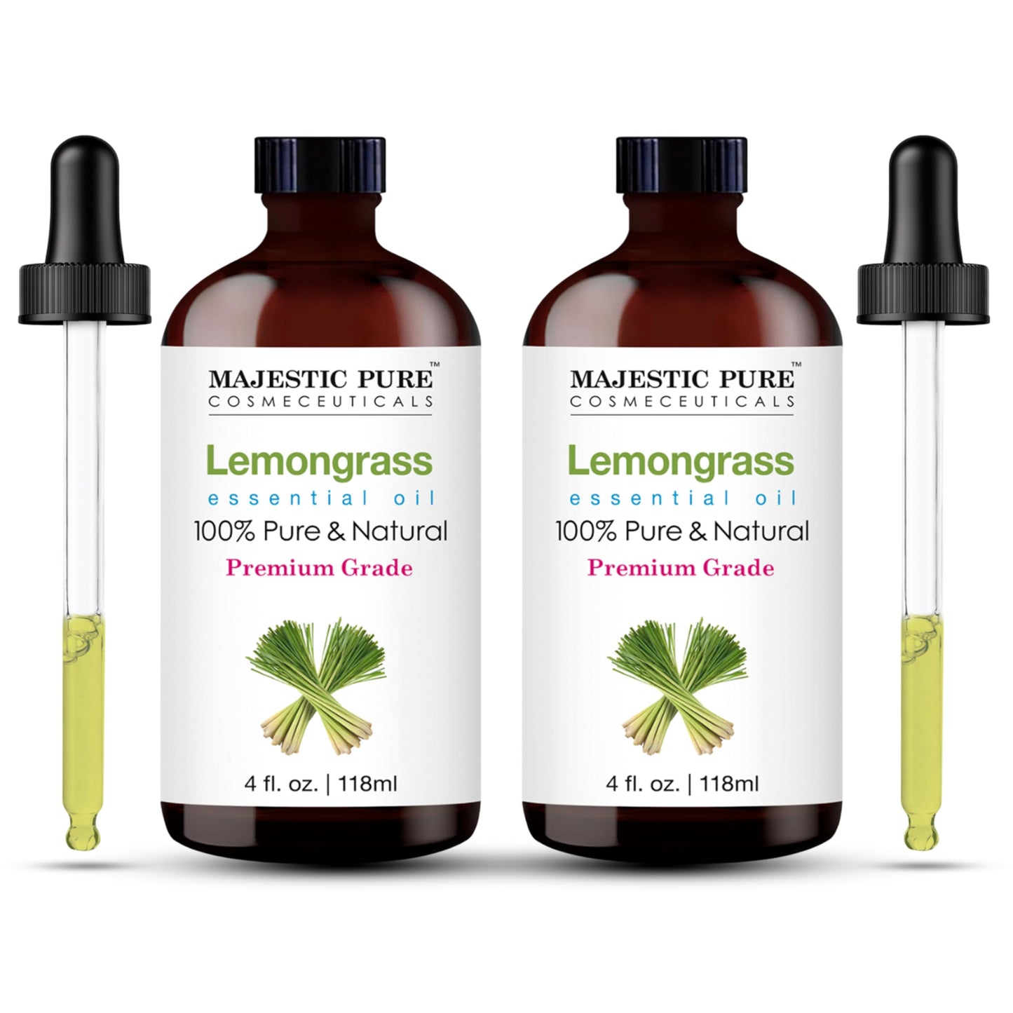 Majestic Pure Essential Oil with Glass Dropper - 100% Pure and Natural - Essential Oils for Diffuser, Aromatherapy, Soap and Candle Making, Tea Tree Essential Oil, Tea Tree Oil, 4 Fl Oz
