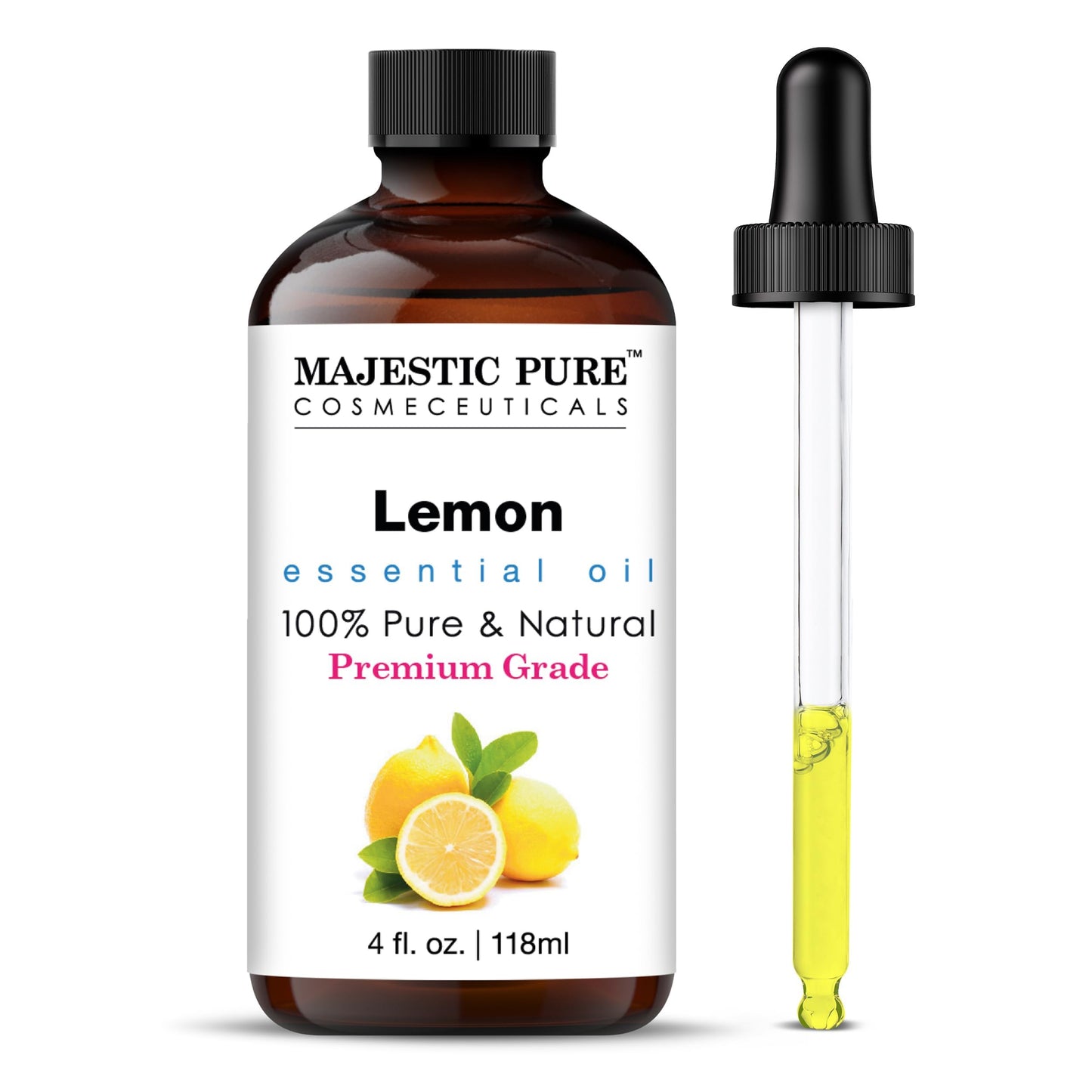 Majestic Pure Essential Oil with Glass Dropper - 100% Pure and Natural - Essential Oils for Diffuser, Aromatherapy, Soap and Candle Making, Tea Tree Essential Oil, Tea Tree Oil, 4 Fl Oz
