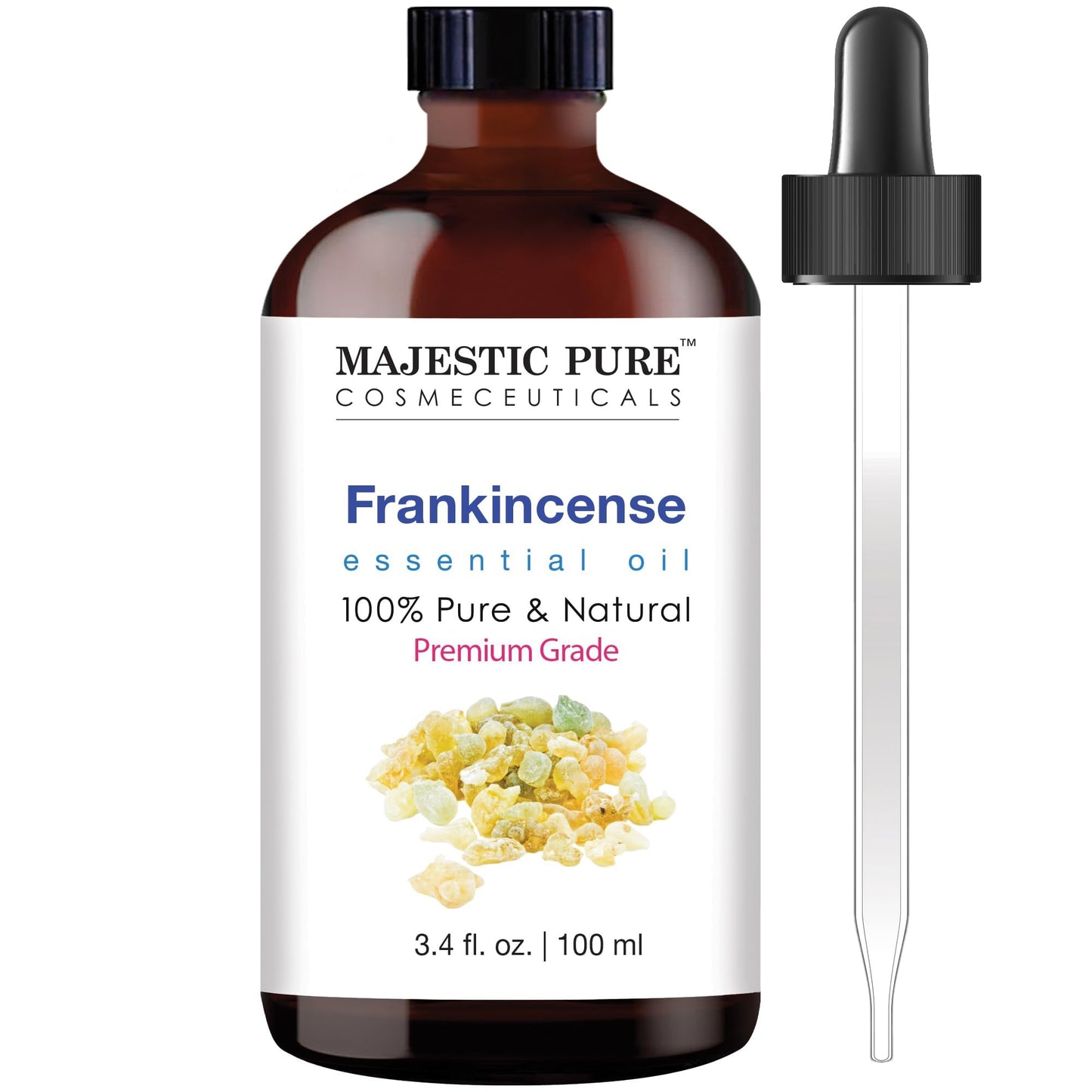 Majestic Pure Essential Oil with Glass Dropper - 100% Pure and Natural - Essential Oils for Diffuser, Aromatherapy, Soap and Candle Making, Tea Tree Essential Oil, Tea Tree Oil, 4 Fl Oz