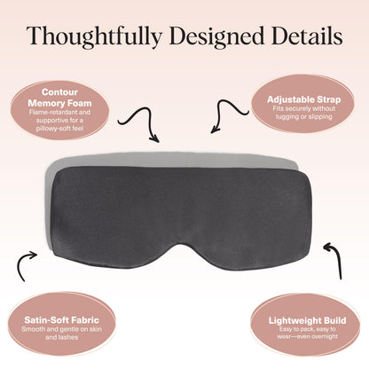 Kitsch Contour Pillow Eye Mask – Softer Than Silk Eye Masks for Sleep, Blindfold Sleep Masks for Women & Men, No Eye Pressure, Lightweight, Eye Care, Travel Essentials - Blush