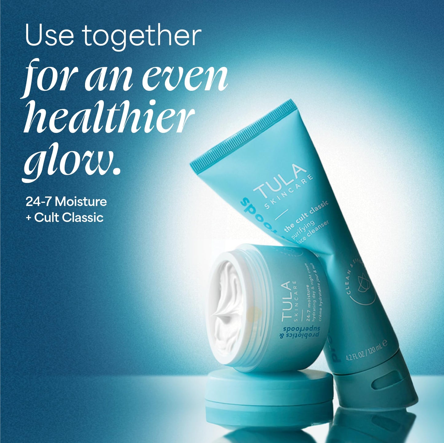 TULA Skincare 24-7 Hydrating Day & Night Cream, Anti-Aging Face Moisturizer for Dryness & Dullness with Prebiotic Extracts & Hyaluronic Acid