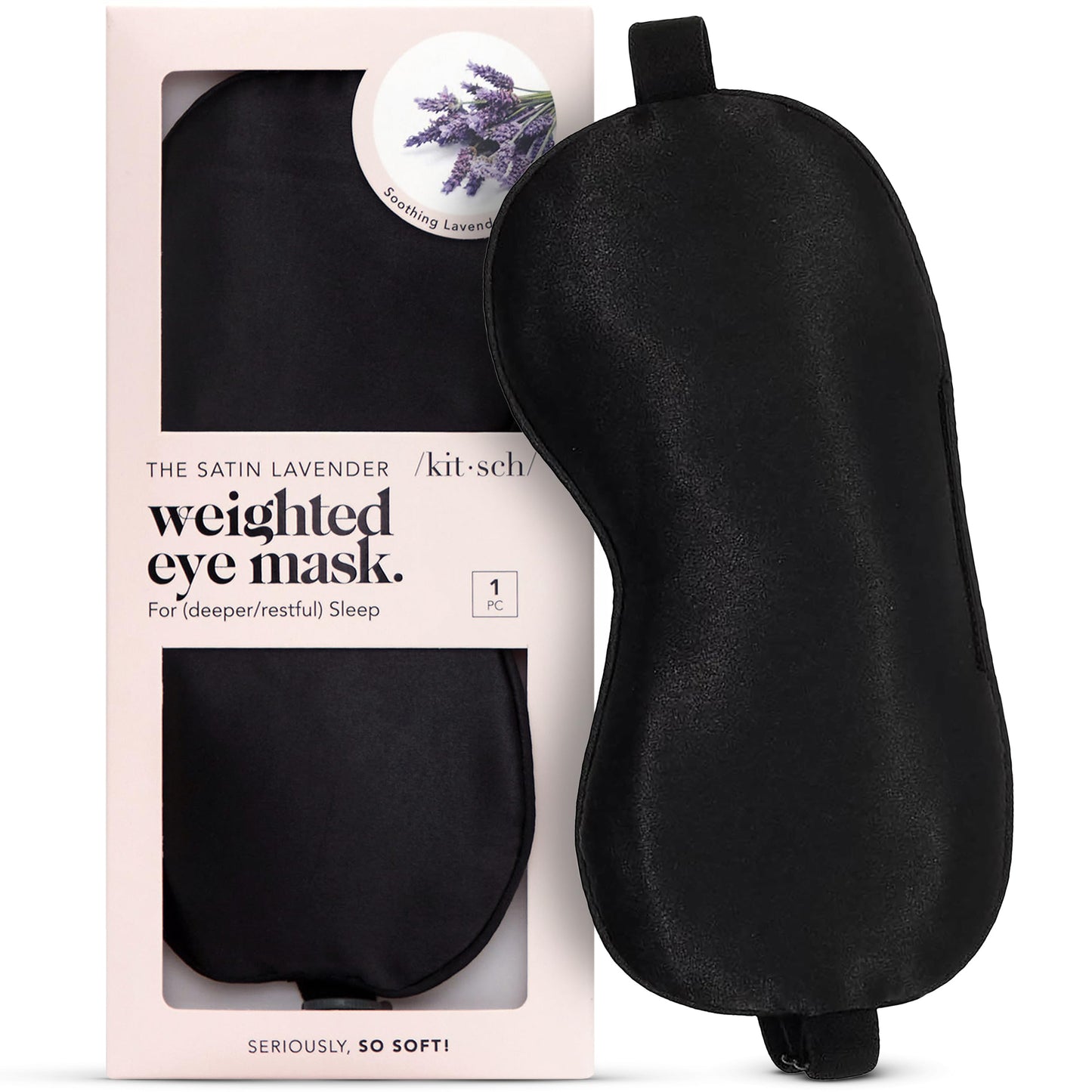 Kitsch Contour Pillow Eye Mask – Softer Than Silk Eye Masks for Sleep, Blindfold Sleep Masks for Women & Men, No Eye Pressure, Lightweight, Eye Care, Travel Essentials - Blush