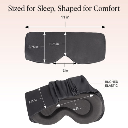 Kitsch Contour Pillow Eye Mask – Softer Than Silk Eye Masks for Sleep, Blindfold Sleep Masks for Women & Men, No Eye Pressure, Lightweight, Eye Care, Travel Essentials - Blush