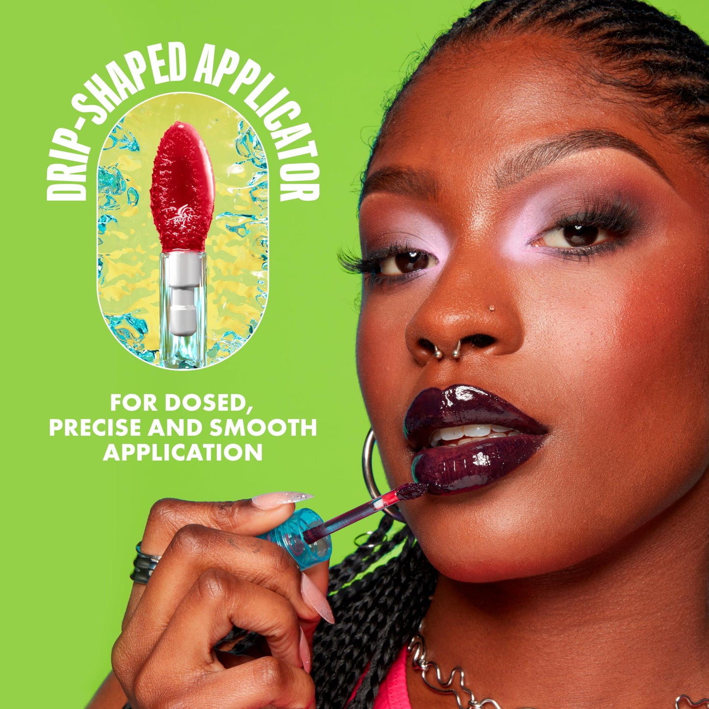NYX PROFESSIONAL MAKEUP Lip IV Hydrating Glossy Lip Stain with 12HR Hydration - Drippin In Rose (Pink)